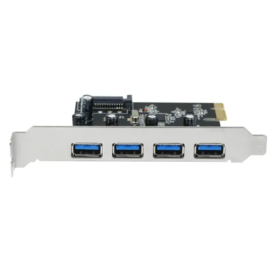 S-Tech PCI Express 4-Port USB 3.0 Expansion Card with SATA Power VL805
