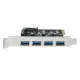 S-Tech PCI Express 4-Port USB 3.0 Expansion Card with SATA Power VL805