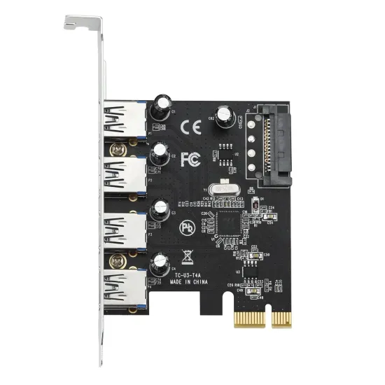 S-Tech PCI Express 4-Port USB 3.0 Expansion Card with SATA Power VL805