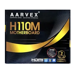 AARVEX MOTHERBOARD 110 (H110M) (FOR INTEL 6TH GEN) DDR4 WITH NVMe SLOT