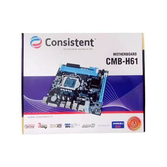 Consistent H61 DDR3 Motherboard For 2nd | 3rd Gen With NVMe Slot