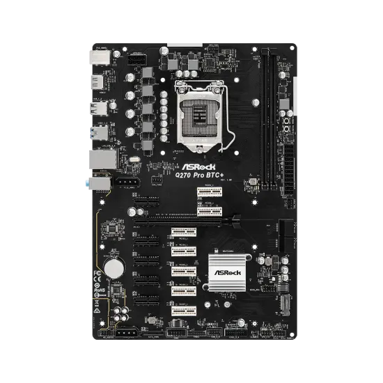 ASRock Motherboard Q270 Pro BTC+ Intel 6th | 7th | 8th | 9th Gen