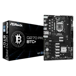 ASRock Motherboard Q270 Pro BTC+ Intel 6th | 7th | 8th | 9th Gen