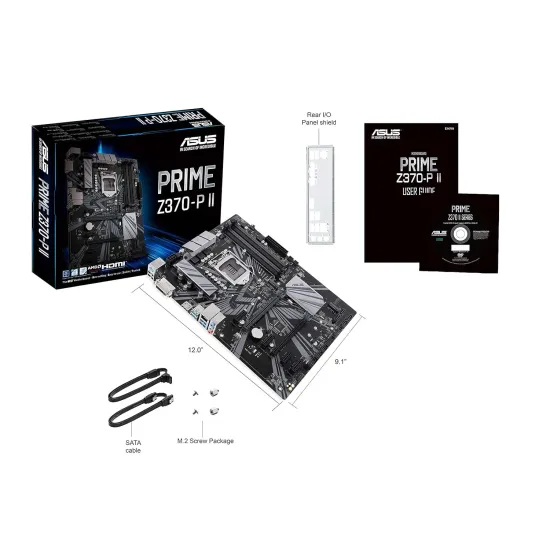 ASUS MOTHERBOARD PRIME Z370-P II DDR4 For Intel 8th | 9th Gen Import
