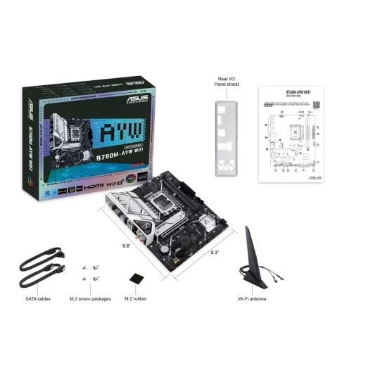 Asus B760M AYW WIFI DDR5 Motherboard For INTEL 12th | 13th | 14th GEN