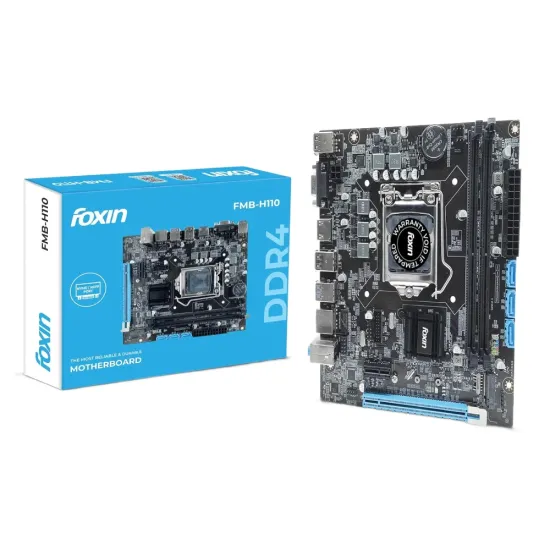 Foxin Motherboard H110 DDR4 Motherboard For Intel 6th | 7th | 8th | 9th Gen  with NVME