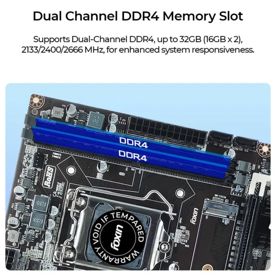 Foxin H310 DDR4 Motherboard For Intel 8th | 9th Generation with NVME