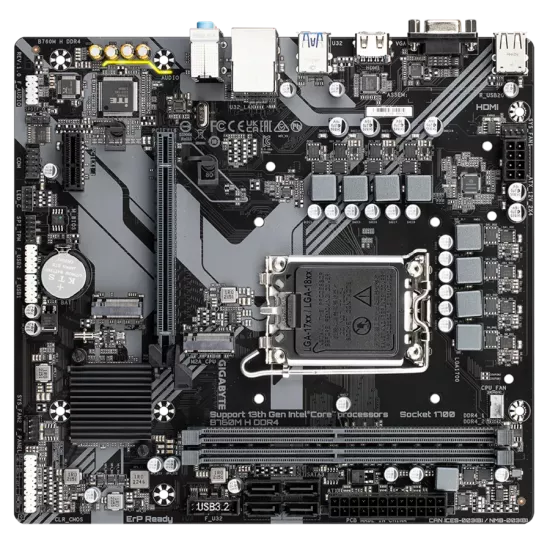 Gigabyte B760M H DDR4 Motherboard For Intel 12th | 13th | 14th Gen