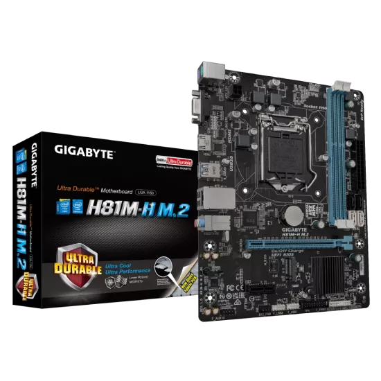 Gigabyte H81M H M.2 DDR3 Motherboard For Intel 4th Gen
