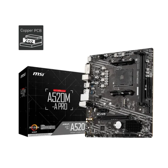 MSI Motherboard A520M-A PRO For AMD
