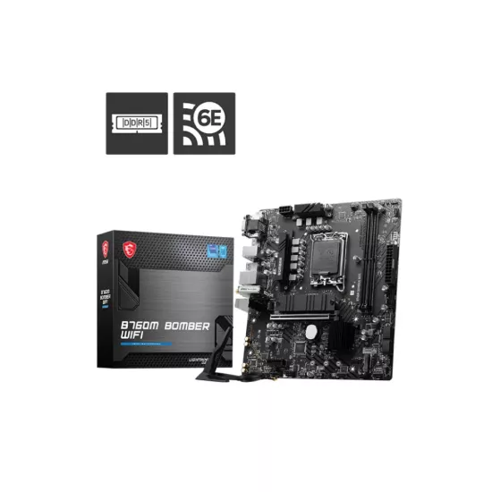 MSI B760M BOMBER WIFI DDR5 Motherboard For Intel 12th | 13th | 14th Gen