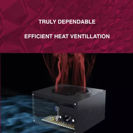 Fingers Desktop Power  500w Black Box-500