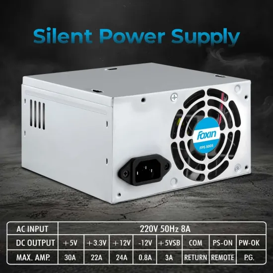 Foxin Desktop Power Supply 500w