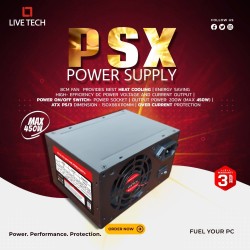 Live Tech Desktop Power Supply 450w PSX ( 3 Year Warranty )