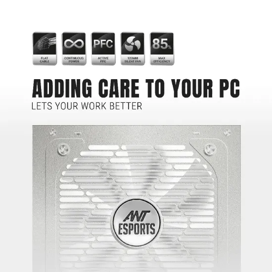 Ant Esports RX550 550w 80 Plus Bronze Gaming Power Supply White