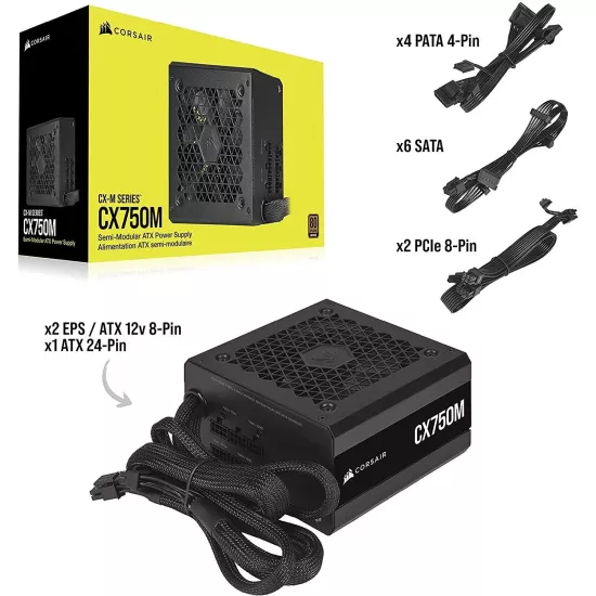 Corsair CX Series CX750 750w 80 PLUS Bronze Desktop Power Supply