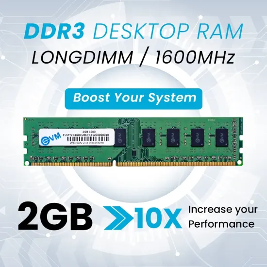 EVM Desktop Ram 2GB DDR3 1600Mhz
