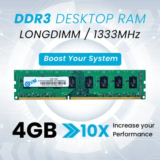 EVM Desktop Ram 4GB DDR3 1333Mhz