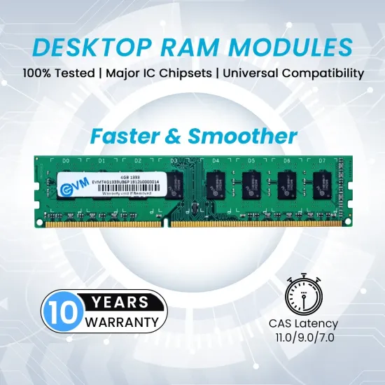 EVM Desktop Ram 4GB DDR3 1333Mhz