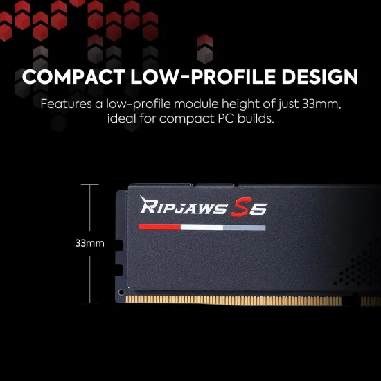 GSKILL DESKTOP RAM 16GB DDR5 5600 MHZ (RIPJAWS s5)