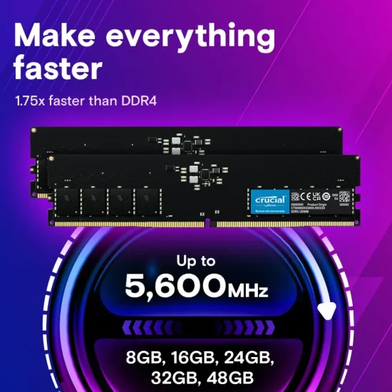 Crucial Desktop Ram 8GB DDR5 5600MHz