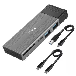 EVM SSD Casing Nvme With 2*USB Hub +Type-C+SD|TF Card Slot (CG-002)