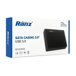 Ranz HDD Casing 3.5 Inch Sata with Adapter USB 3.0