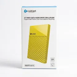 Cablet SSD Casing 2.5 Inch Sata Enclosure USB 3.0 Yellow