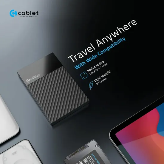 Cablet SSD Casing 2.5 Inch Sata Enclosure USB 3.2 (HD2577-U3)