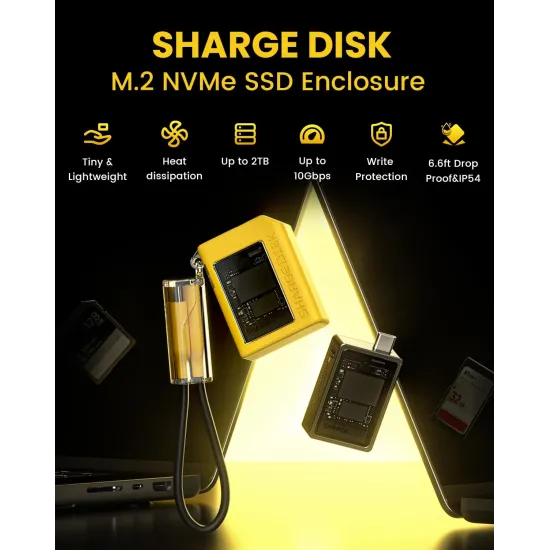 Sharge Disk SSD Enclosure NVMe 10Gbps 2230 (SD001)