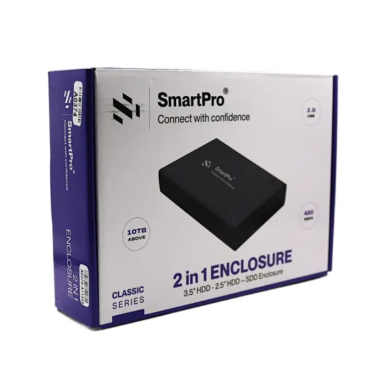 Smart Pro HDD Casing 3.5 Inch With Adapter USB 2.0 Plastic
