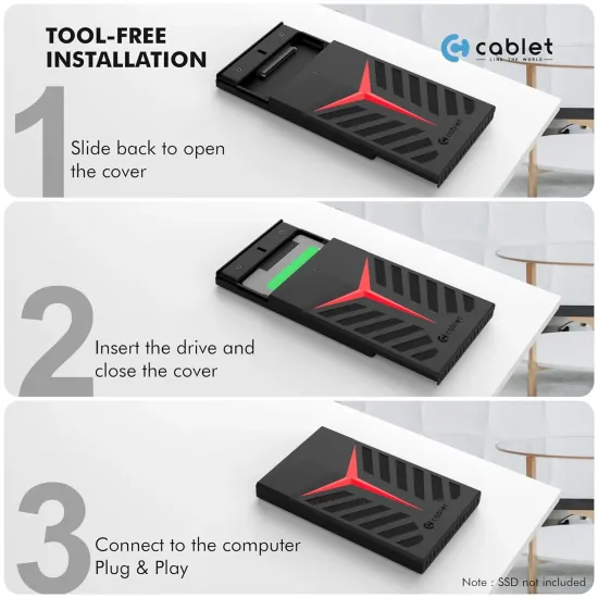 Cablet SSD Casing 2.5 Inch Sata USB 3.0 (HD2533 U3)
