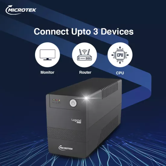 Microtek 650VA LEGEND 750M UPS (2+2 Warranty) 