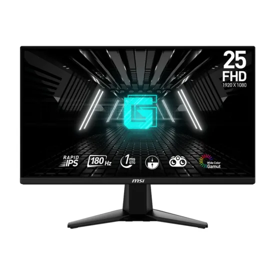 MSI LED Monitor 24.5 Inch FHD Gaming 1920 x 1080 Rapid IPS Panel 180 Hz |1ms (GtG), 99% sRGB (G255F)