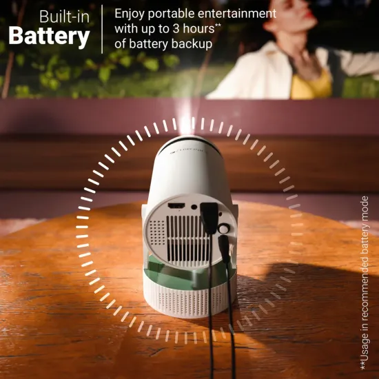 ZEBRONICS PROJECTOR 4K Support 4000 Lumens HDMI | USB | WiFi (PixaPlay 76B)