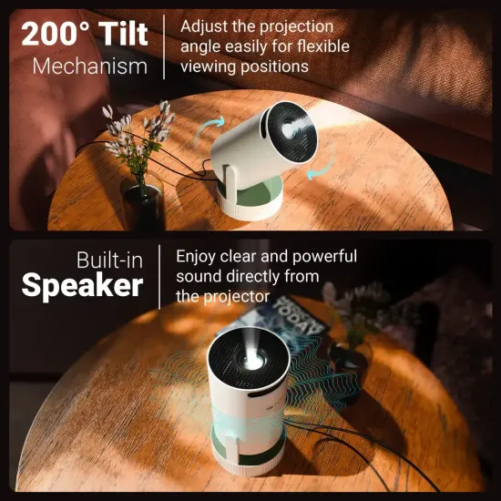 ZEBRONICS PROJECTOR 4K Support 4000 Lumens HDMI | USB | WiFi (PixaPlay 76B)