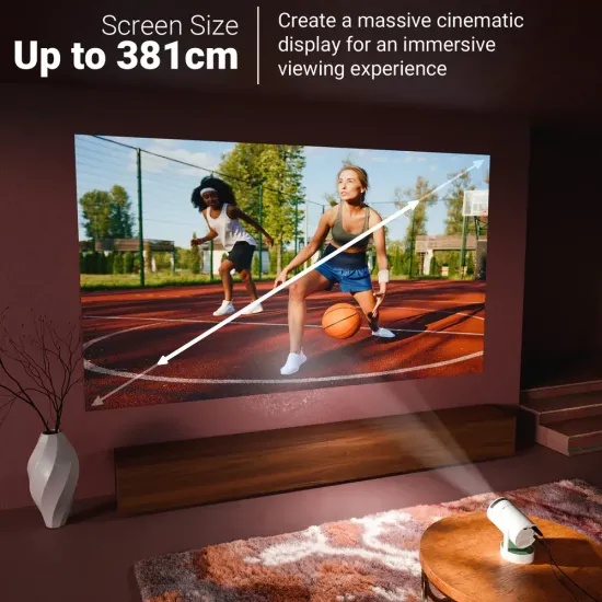 ZEBRONICS PROJECTOR 4K Support 4000 Lumens HDMI | USB | WiFi (PixaPlay 76B)
