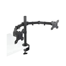 LED Monitor Mount Stand For 2 LED With Table Clamp Height Adjustable