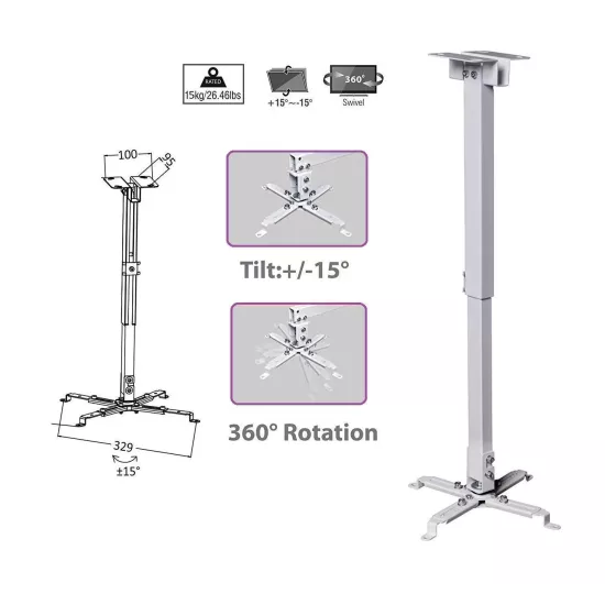 Projector Stand Ceiling Mount 4Ft 