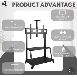 Rissachi LED MOBILE Mount Bracket Stand For 55