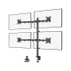 Multybyte Four Monitor / Led Stand Table Top Height Adjustable Arm Mount- Steel (MB-MSS5)