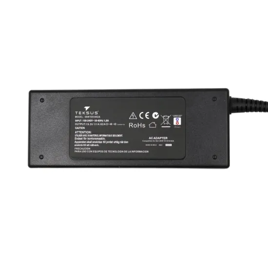 Teksus Laptop Adapter Compatible For Dell 90w | 19.5v/4.62a | 7.4mm x 5.0mm