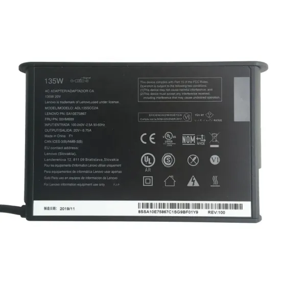 Lenovo Original Laptop Adapter 135w | 20v/6.75a | USB (Box Seal Opened for Serial No)