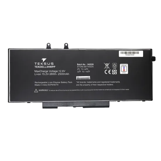 Teksus Laptop Battery Compatible For Dell 3HWPP 5400 | 5401 4C