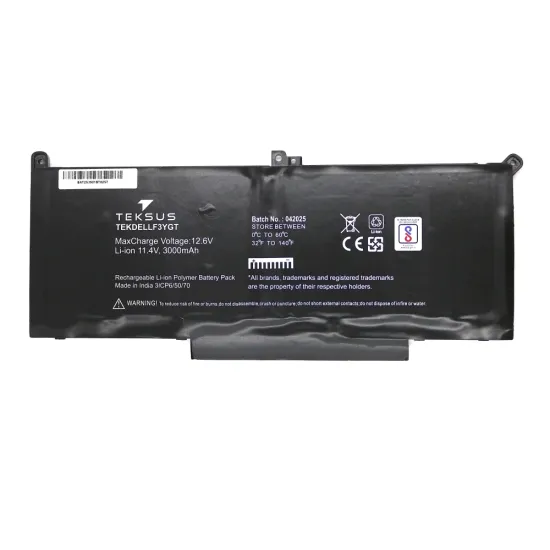 Teksus Laptop Battery Compatible For Dell Latitude 7480 | 7490 | F3YGT Teksus Laptop Battery Compatible For Dell Latitude 7480 | 7490 | F3YGT