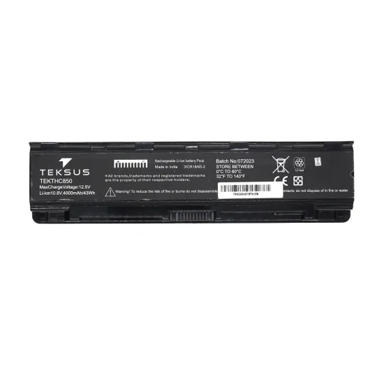 Teksus Laptop Battery Compatible For Toshiba Satellite C850 6C
