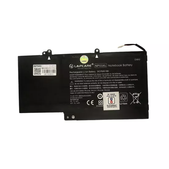 Lapcare Laptop Battery Compatible For HP Pavilion NP03XL