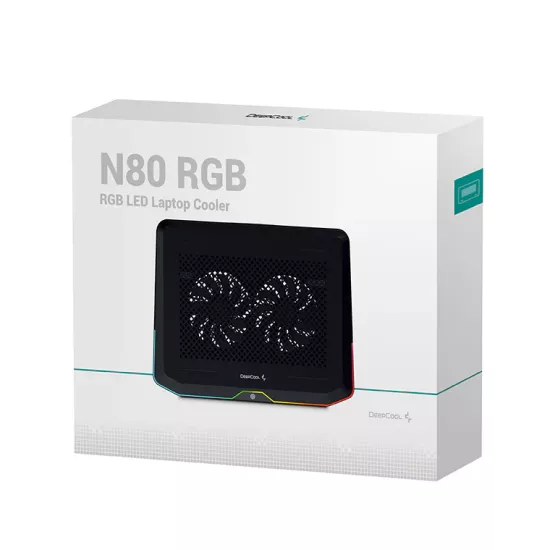 DeepCool Laptop Cooling Pad Dual Fan 15.6 Inch N80