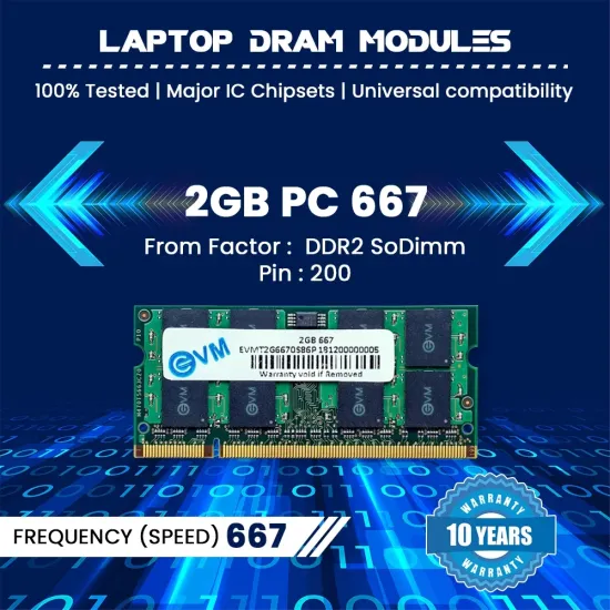 EVM Laptop Ram 2GB DDR2 667Mhz