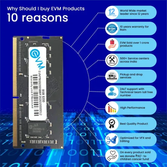 EVM Laptop Ram 8GB DDR4 3200Mhz